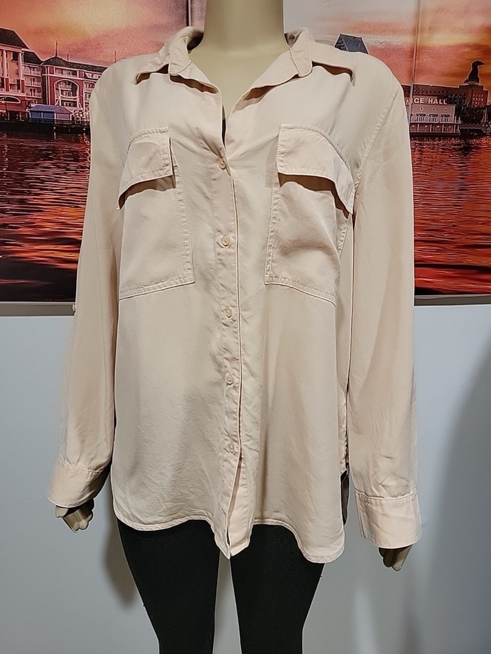 Babaton Blush Button-Down Utility Shirt